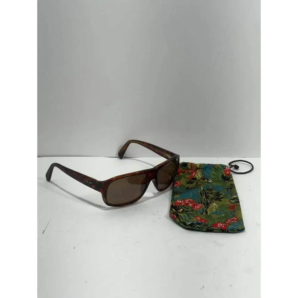 Maui Jim Free Dive Brown Tortoise Sunglasses with Soft MJ Case Made Italy READ**